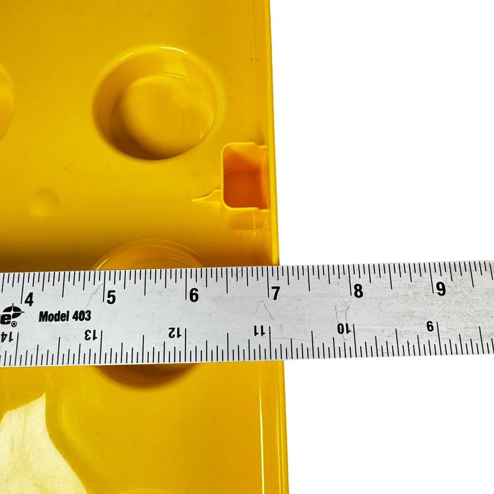LEGO Brick Storage Box LID ONLY REPLACEMENT PART Yellow 8 Stud 14.5x7.25 2012